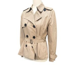 Gap Khaki Short Trench Coat Belted Women’s Size XS